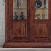 MOBILI 2G - Vetrina 2 ante classica Legno noce bassano intarsiata 154X50X214