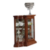 MOBILI 2G - Vetrina classica vetro curvo Legno tinta noce bassano 101X36X99