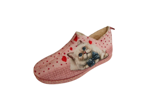 Tanahlot Pantofole alta ciniglia POIS donna Rosa