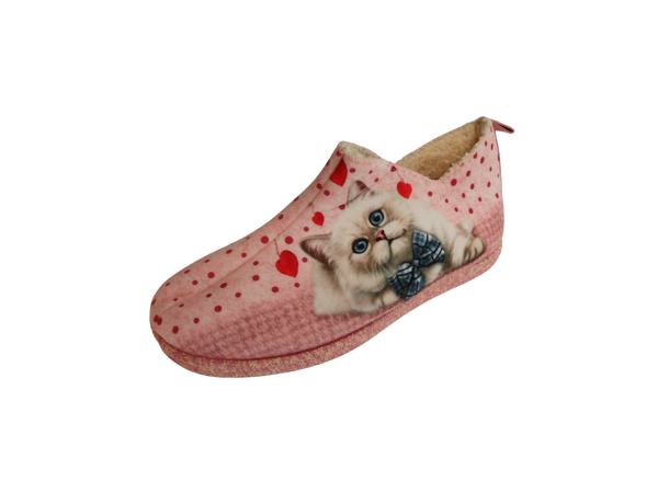 Tanahlot Pantofole alta ciniglia POIS donna Rosa