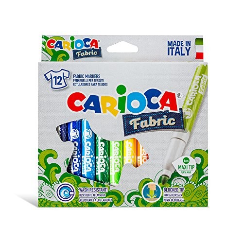 Carioca, Pennarelli per tessuti punta Maxi, 12 pz