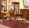 MOBILI 2G - Tavolo classico allungabile Legno tinta noce intagliato 160x85x80