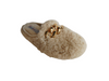 Tanahlot Pantofola donna ciniglia lunga tinta unita Beige