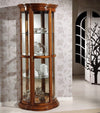MOBILI 2G - Vetrina classica vetro curvo Legno tinta noce 78X44X195