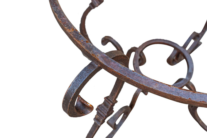 Biscottini Biscottini Base Tavolo in Ferro Battuto Forgiato  100 H 78 Arredamento Country