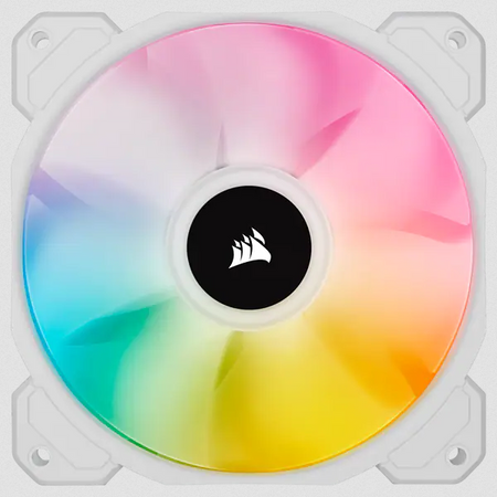 Corsair SP120 RGB ELITE Case per computer Ventilatore 12 cm Bianco 3 pz (CORSAIR iCUE SP120 RGB ELITE - indsats)