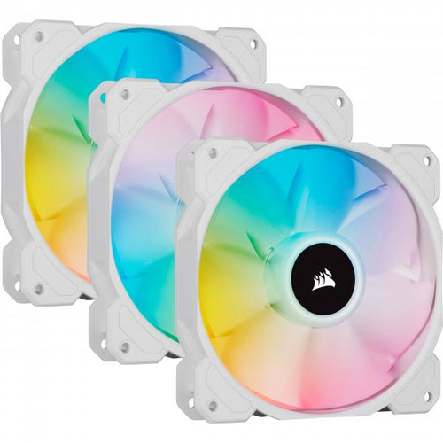Corsair SP120 RGB ELITE Case per computer Ventilatore 12 cm Bianco 3 pz (CORSAIR iCUE SP120 RGB ELITE - indsats)