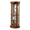 MOBILI 2G - Vetrina classica vetro curvo Legno tinta noce 78X44X195