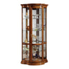 MOBILI 2G - Vetrina classica vetro curvo Legno tinta noce 93X44X195