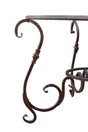 Biscottini Biscottini Base Tavolo Ferro Battuto Forgiato a Mano 127 H78 Robusta Country