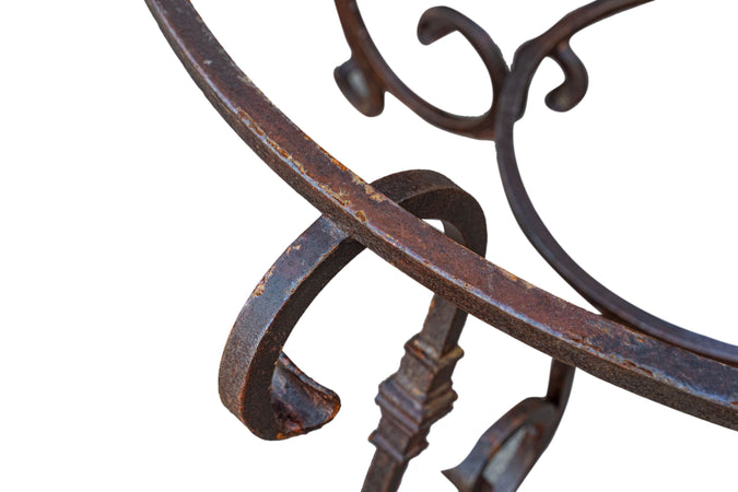 Biscottini Biscottini Base Tavolo Ferro Battuto Forgiato a Mano 127 H78 Robusta Country