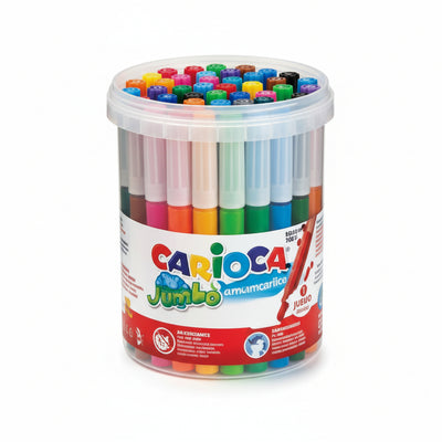 Carioca, Pennarelli punta maxi Jumbo barattolo - 50 PZ