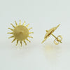 Orecchini corbula a sole filigrana sarda in oro giallo