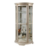 MOBILI 2G - Vetrina classica vetro curvo Legno bianco anticato 98X49X200