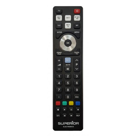 Telecomando di ricambio universale Superior SKY Replacement - compatibile con i decoder SKY, My SKY, My SKY HD, SKY Q