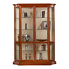 MOBILI 2G - Vetrina classica vetro curvo Legno tinta noce 151X36X200