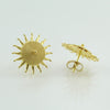 Orecchini corbula a sole filigrana sarda in oro giallo