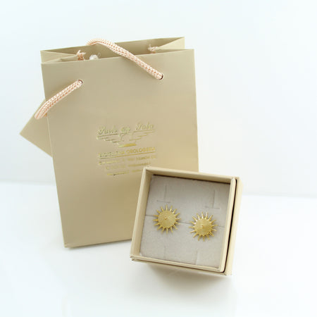 Orecchini corbula a sole filigrana sarda in oro giallo