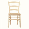 MOBILI 2G - Set 2 sedie shabby legno laccato avorio anticato seduta legno 43x46x89