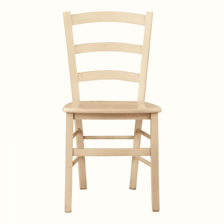 MOBILI 2G - Set 2 sedie shabby legno laccato avorio anticato seduta legno 43x46x89