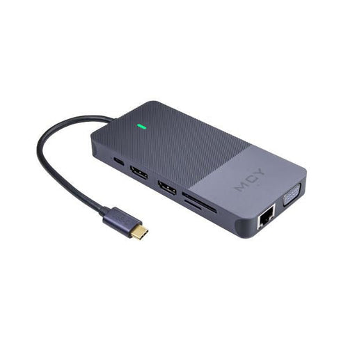 Cablenet 40-4111 replicatore di porte e docking station per laptop Cablato USB 3.2 Gen 2 [3.1 Gen 2] Type-C Alluminio (CNL 12 IN 1 USB-C Dock)