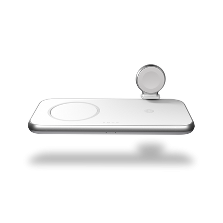 ZENS ZEDC17W/00 Caricabatterie per dispositivi mobili Universale Argento, Bianco USB Carica wireless Interno (Zens Aluminium Series tr?dl?s opladnin)