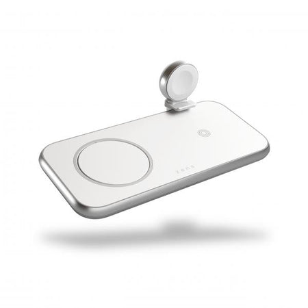 ZENS ZEDC17W/00 Caricabatterie per dispositivi mobili Universale Argento, Bianco USB Carica wireless Interno (Zens Aluminium Series tr?dl?s opladnin)