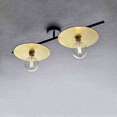 Plafoniera moderna Illuminando PUB PL2PUBBN+DISCO25FO E27 LED metallo lampada soffitto