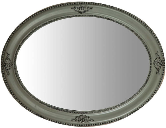 Biscottini Specchiera Biscottini Ovale Grigio Anticato 64x4x84 Appendibile Verticale