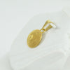 Ciondolo corbula in oro giallo artigianato sardo Realizzato a mano 11 mm