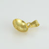 Ciondolo corbula in oro giallo artigianato sardo Realizzato a mano 11 mm