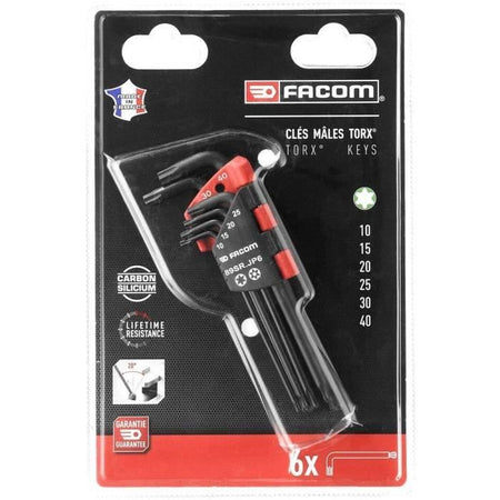 Set di 6 chiavi a brugola - FACOM - 89SR.JP6PB - Lunghe - con testa sferica resistorx