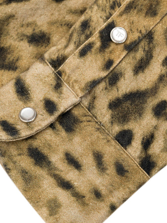 Tom Ford Camicia Slim Uomo Leopardata - Marrone/Beige da uomo