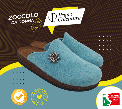 Originali Zoccoli Alpini, Ciabatte Uomo e Donna Invernali, Calde Sabot Tirolesi in Lana Cotta, 100% Made in Italy
