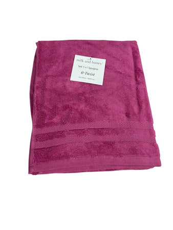 Set Asciugamani 1+1 Milk And Honey Twist  Spugna di Cotone