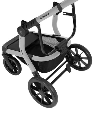 KIKKABOO Trio Completo IRENE, colore DARK GREY composto da Culla Navicella + Seggiolino Auto i-Size (40-87 cm) + Passeggino