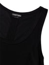 Tom Ford Top smanicato in seta nera da donna
