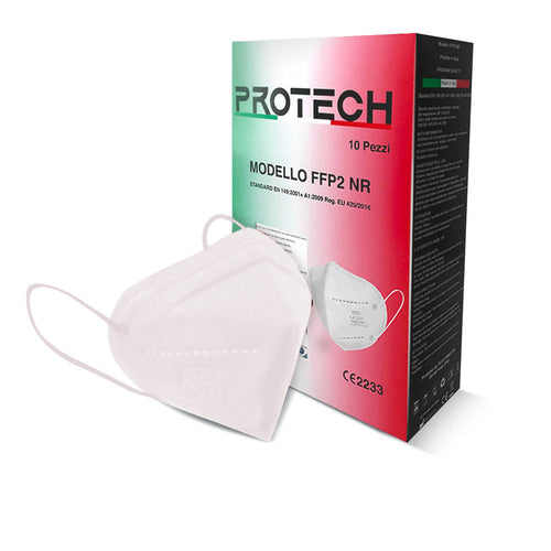10x Mascherina FFP2 CE2133 Protech SRL Mascherina filtrante 5 strati FFP2 | BFE ≥98% | Prodotta in Italia