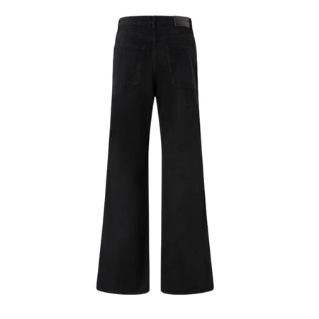 Pinko jeans donna pinko - wanda wide leg zip denim - nero da donna