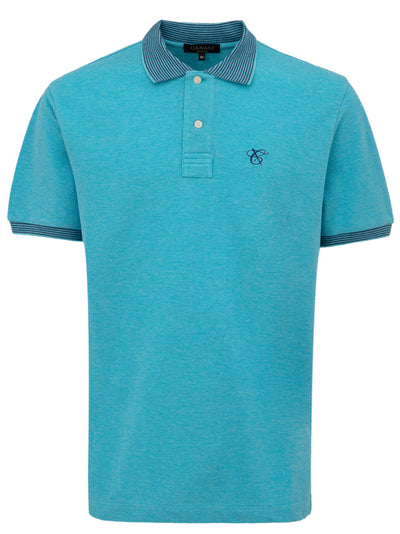 CANALI Polo Canali celeste manica corta da uomo