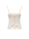 Tom Ford Canotta in Seta Bianca con Pizzo da donna
