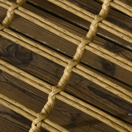 Set da Giardino 5 Pezzi in Rattan con Tavolo Rotondo Ø82x50 cm e 4 Sedie 72x72x75 cm con Cuscini 867-171V00BG