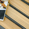 Panchina da Giardino a Dondolo da 2 Posti con Braccioli in Legno di Abete, 132x51x95.5cm, Colore Legno 84B-529