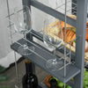 Carrello da Cucina in Grigio Scuro con 1 Cassetto e 4 Cestelli Metallici GH3801-121V01CGGH3