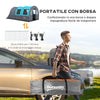 Tenda da Campeggio 5 Posti Impermeabile con Zona Notte e Giorno, in Poliestere, 480x260x200 cm, Grigio e Blu WP9A20-373V00GYWP9