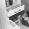 Colonna Bagno in MDF con Ripiano Aperto, Cassetto e Armadietto Chiuso, 37x32.5x170 cm, Bianco TG8834-633V00WTTG8