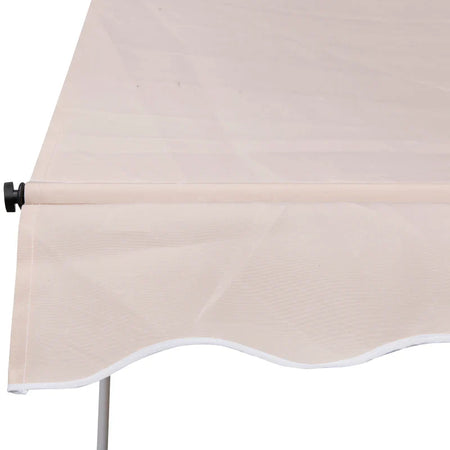 Tenda da Sole 2x1.5 m per Esterno a Rullo con Manovella e Angolazione Regolabile, Beige WD6840-182CWWD6
