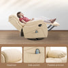 Poltrona Relax Reclinabile Beige con 8 Punti Massaggianti, Riscaldanti e Poggiapiedi, 97x92X104 cm ER5700-094V90BGEW5