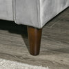 Divano Letto 3 Posti con Poggiapiedi e Schienale Reclinabile, Rivestimento Velluto e Seduta Imbottita, 218x85x86 cm, Grigio Chiaro 839-070V00LG