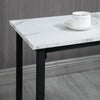Set 3 Pezzi con Tavolo Rettangolare e 2 Sgabelli da Bar in Truciolato, MDF e Acciaio, Bianco e Nero HY3835-943V01WTHY3